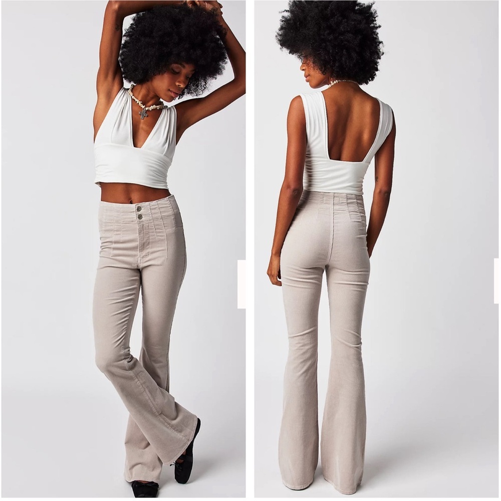 We The Free Jayde Cord Flare Jeans Love Stone Size 30 NWT